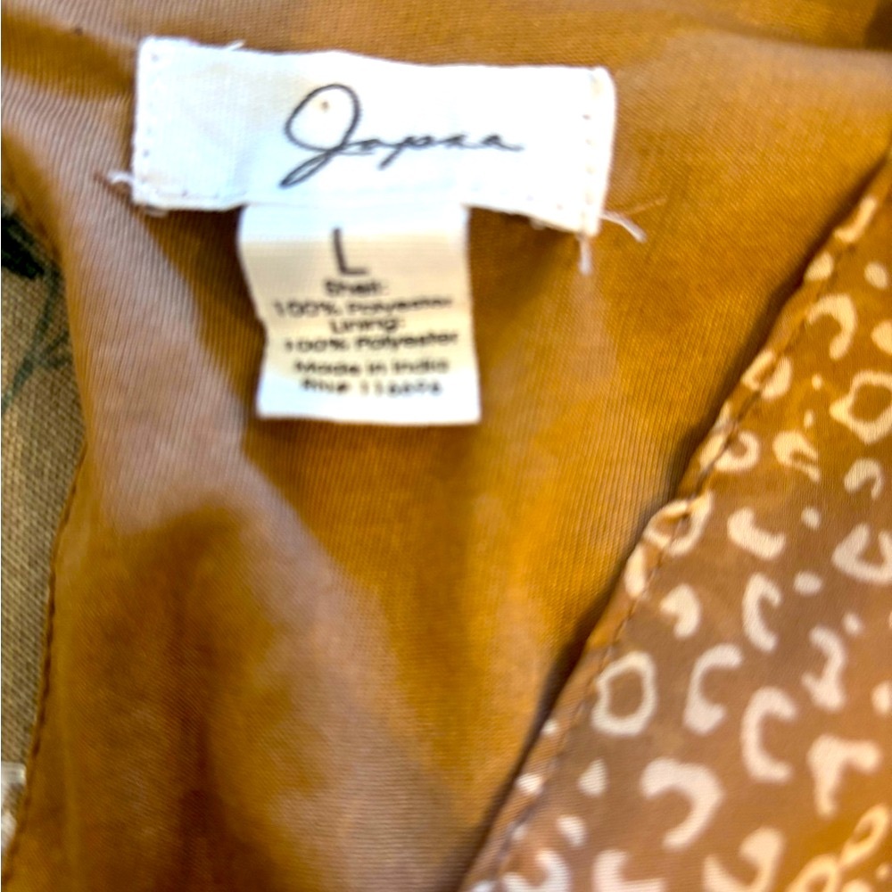 🤎 Japana Chic Brown Long Sleeve Romper – Wrap Front & Elegant Fit (Size L) - Picture 2 of 5